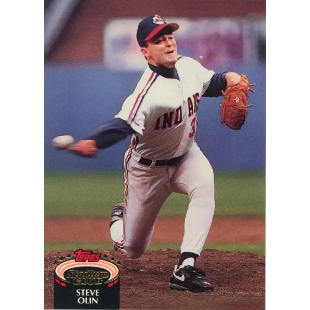 1992 Topps Stadium Club #169 Steve Olin NM-MT Cleveland Indians Baseball Card - Baseball Card Single