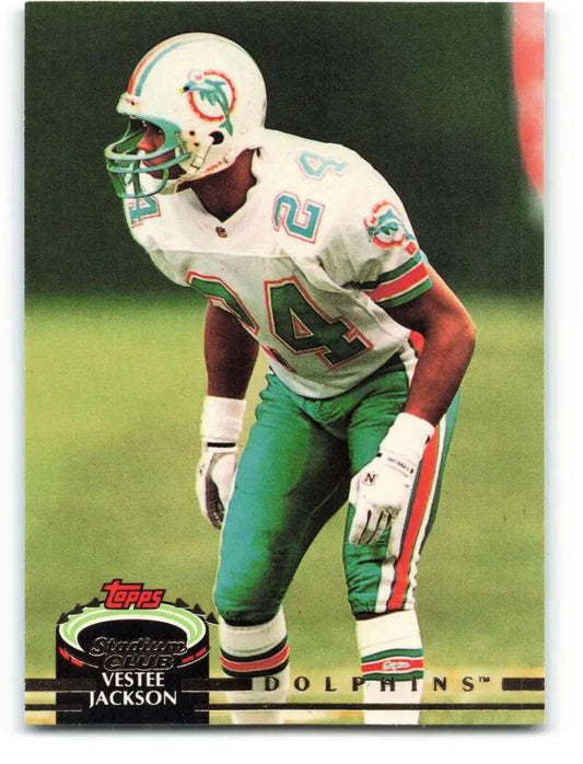 1992 Topps Stadium Club #170 Vestee Jackson EX Excellent Miami Dolphins Football Card - Football Card Single