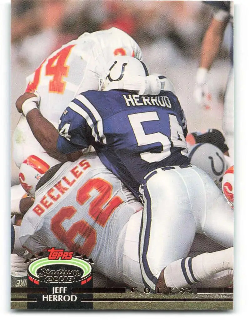 1992 Topps Stadium Club #171 Jeff Herrod EX Excellent Indianapolis Colts Football Card - Football Card Single