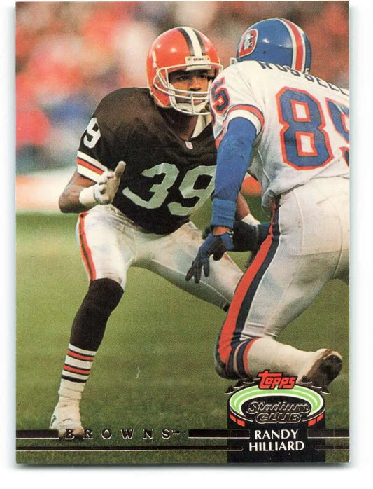 1992 Topps Stadium Club #172 Randy Hilliard EX Excellent RC Rookie Cleveland Browns Football Card - Football Card Single