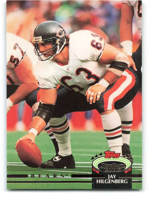 1992 Topps Stadium Club #177 Jay Hilgenberg EX Excellent Chicago Bears Football Card - Football Card Single