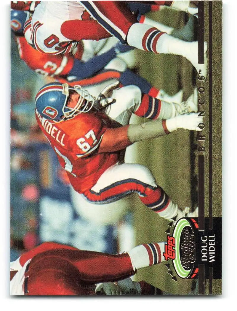 1992 Topps Stadium Club #179 Doug Widell EX Excellent Denver Broncos Football Card - Football Card Single