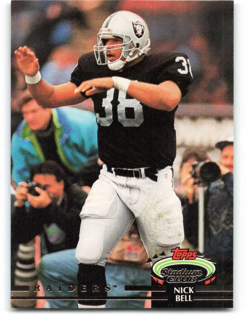 1992 Topps Stadium Club #181 Nick Bell EX Excellent Los Angeles Raiders Football Card - Football Card Single