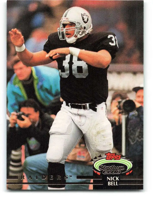 1992 Topps Stadium Club #181 Nick Bell EX Excellent Los Angeles Raiders Football Card - Football Card Single