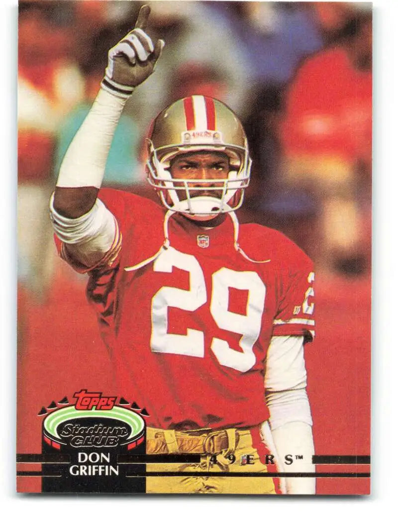 1992 Topps Stadium Club #182 Don Griffin EX Excellent San Francisco 49ers Football Card - Football Card Single
