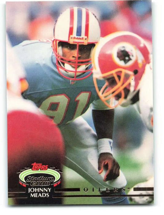 1992 Topps Stadium Club #183 Johnny Meads EX Excellent Houston Oilers Football Card - Football Card Single