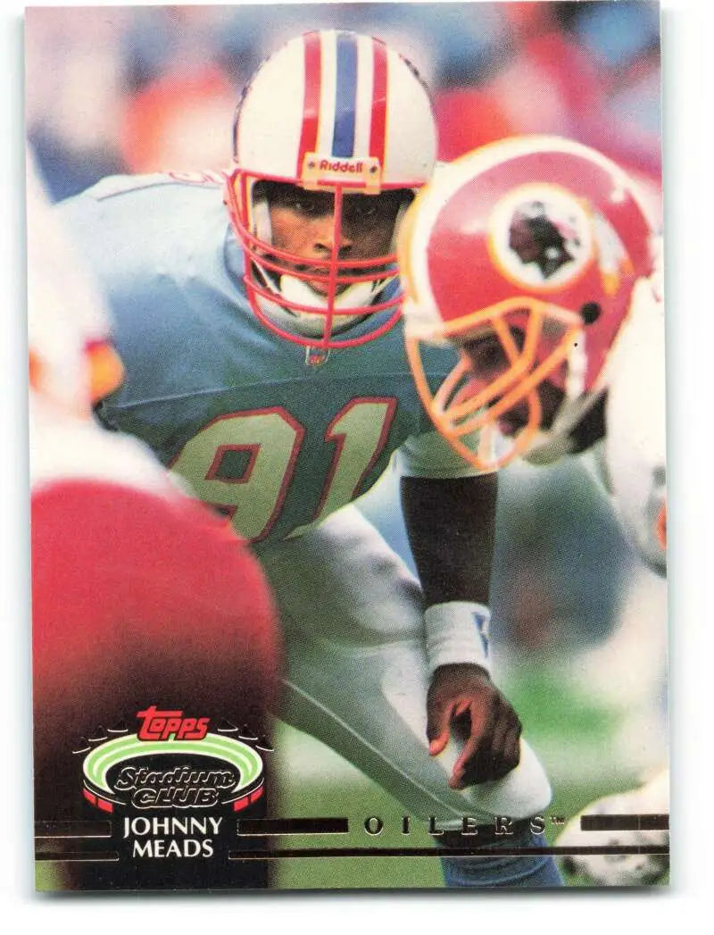 1992 Topps Stadium Club #183 Johnny Meads EX Excellent Houston Oilers Football Card - Football Card Single