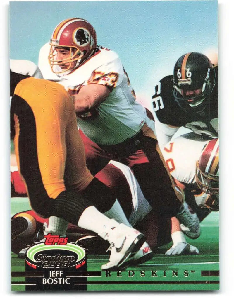 1992 Topps Stadium Club #184 Jeff Bostic EX Excellent Washington Redskins Football Card