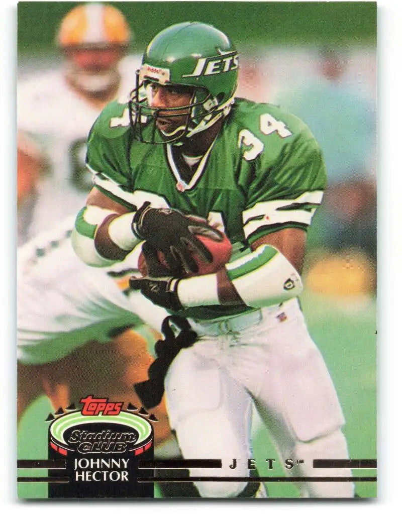 1992 Topps Stadium Club #185 Johnny Hector EX Excellent New York Jets Football Card - Football Card Single