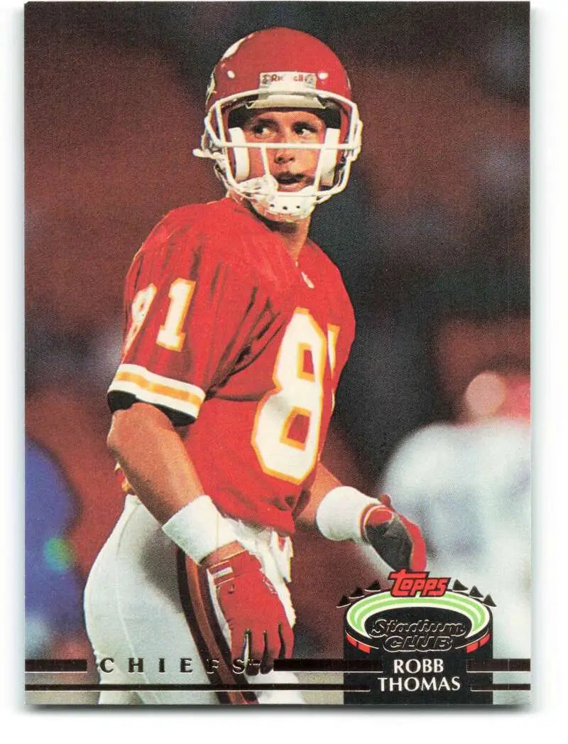 1992 Topps Stadium Club #187 Robb Thomas EX Excellent Kansas City Chiefs Football Card - Football Card Single