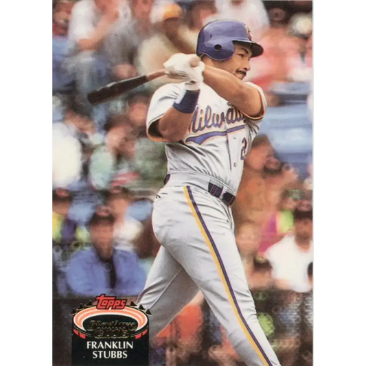 1992 Topps Stadium Club #189 Franklin Stubbs NM-MT Milwaukee Brewers Baseball Card - Baseball Card Single
