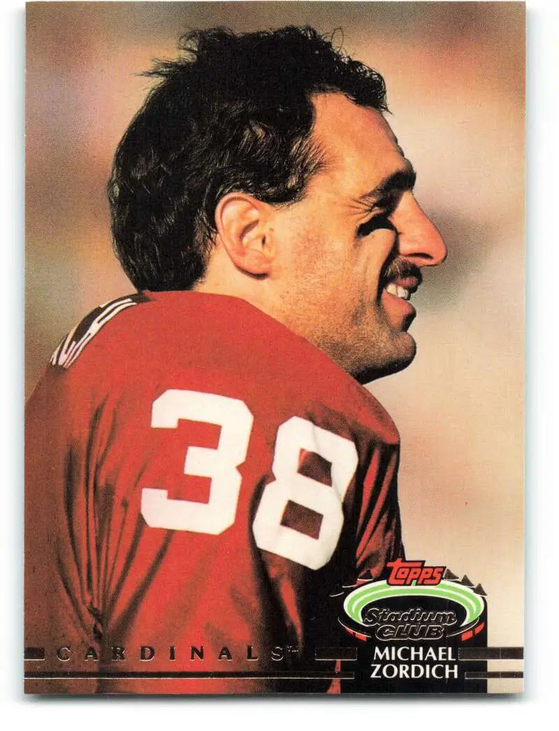 1992 Topps Stadium Club #189 Michael Zordich EX Excellent RC Rookie Phoenix Cardinals Football Card