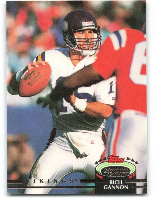 1992 Topps Stadium Club #19 Rich Gannon EX Excellent Minnesota Vikings Football Card - Football Card Single