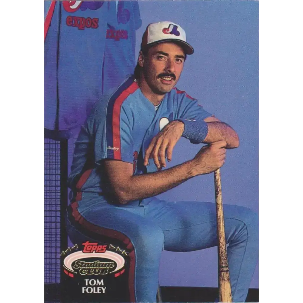 1992 Topps Stadium Club #19 Tom Foley NM-MT Montreal Expos Baseball Card - Baseball Card Single