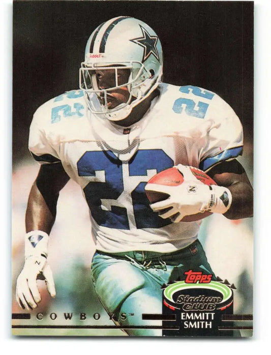 1992 Topps Stadium Club #190 Emmitt Smith EX Excellent Dallas Cowboys Football Card