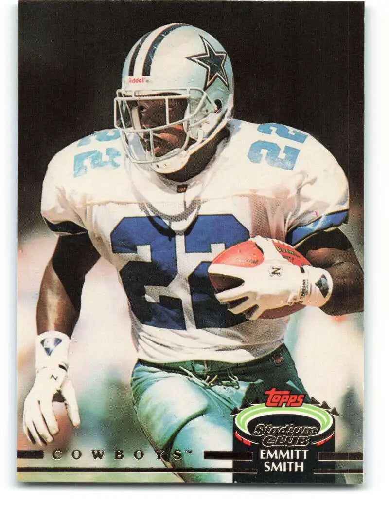 1992 Topps Stadium Club #190 Emmitt Smith EX Excellent Dallas Cowboys Football Card - Football Card Single