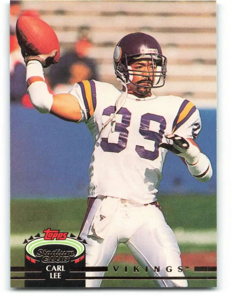 1992 Topps Stadium Club #192 Carl Lee EX Excellent Minnesota Vikings Football Card - Football Card Single