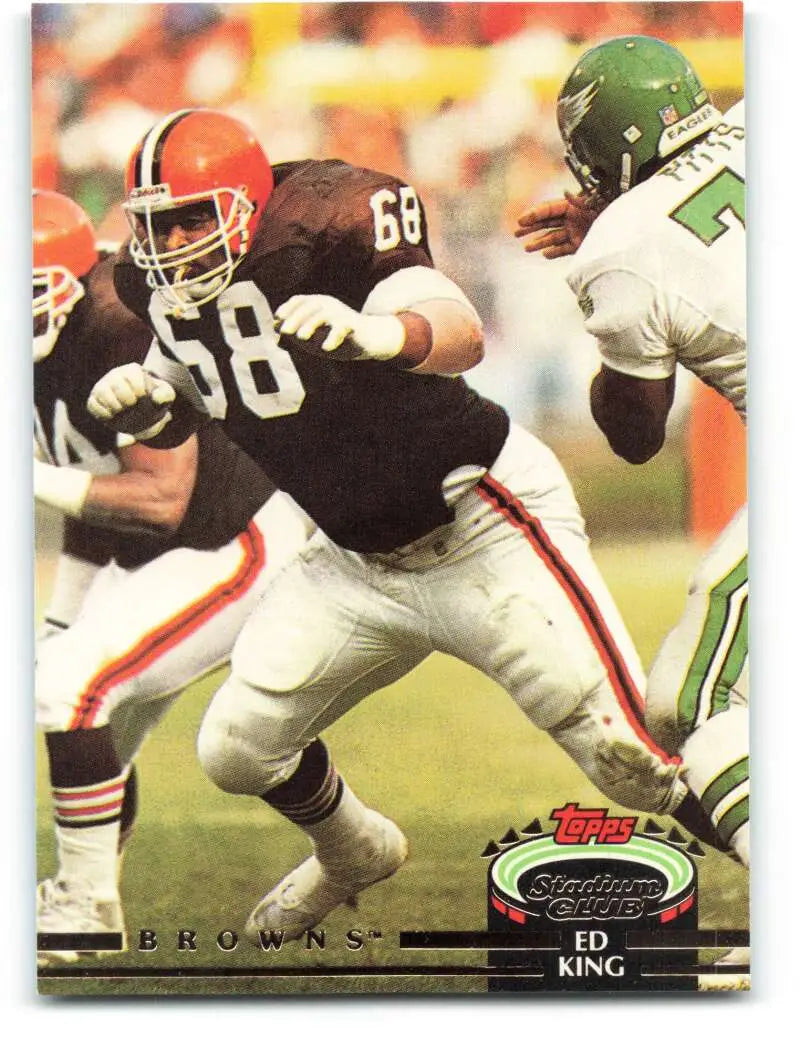 1992 Topps Stadium Club #194 Ed King EX Excellent Cleveland Browns Football Card - Football Card Single
