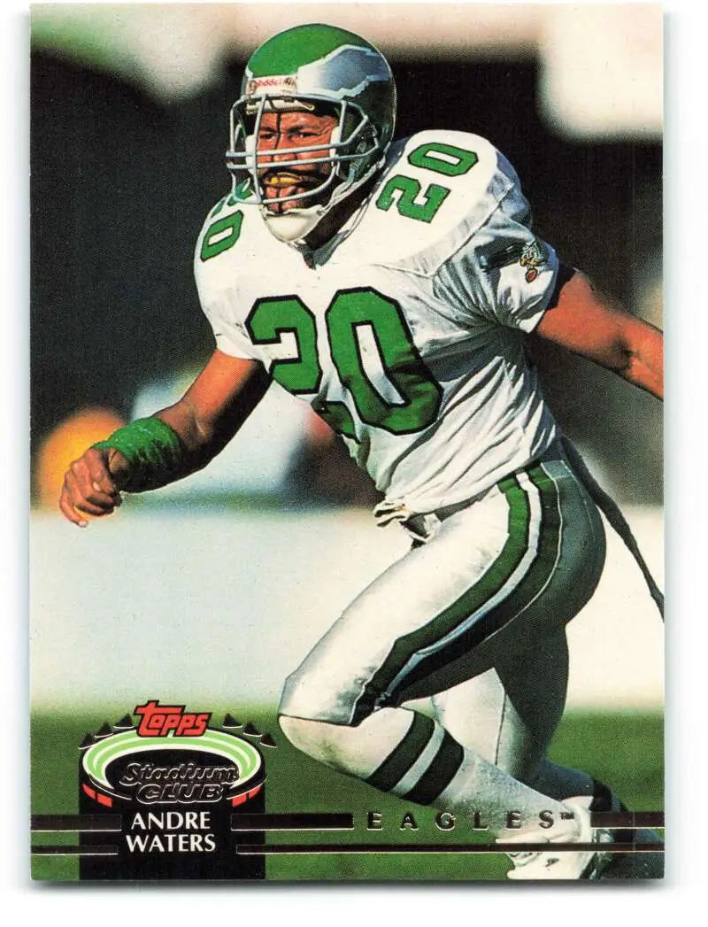 1992 Topps Stadium Club #196 Andre Waters EX Excellent Philadelphia Eagles Football Card - Football Card Single