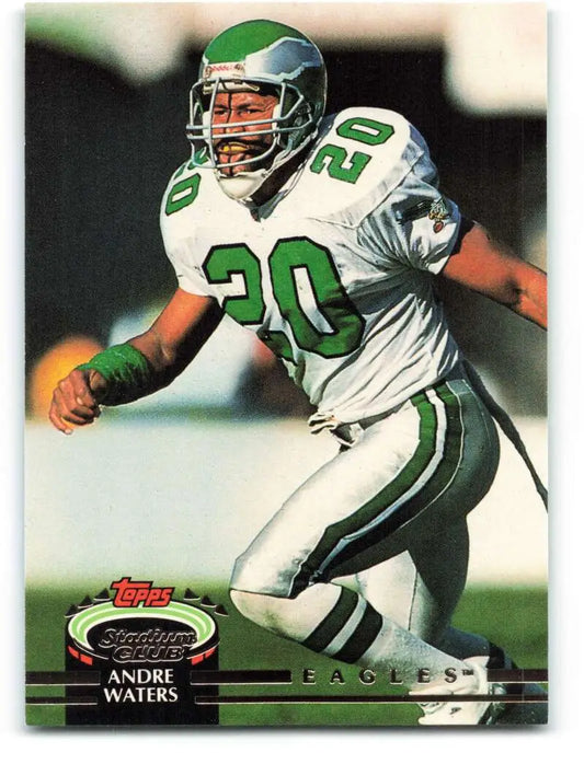 1992 Topps Stadium Club #196 Andre Waters EX Excellent Philadelphia Eagles Football Card - Football Card Single