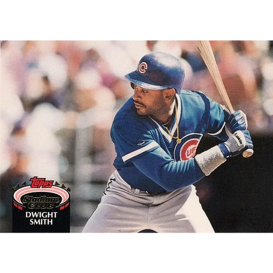 1992 Topps Stadium Club #196 Dwight Smith NM-MT Chicago Cubs Baseball Card - Baseball Card Single
