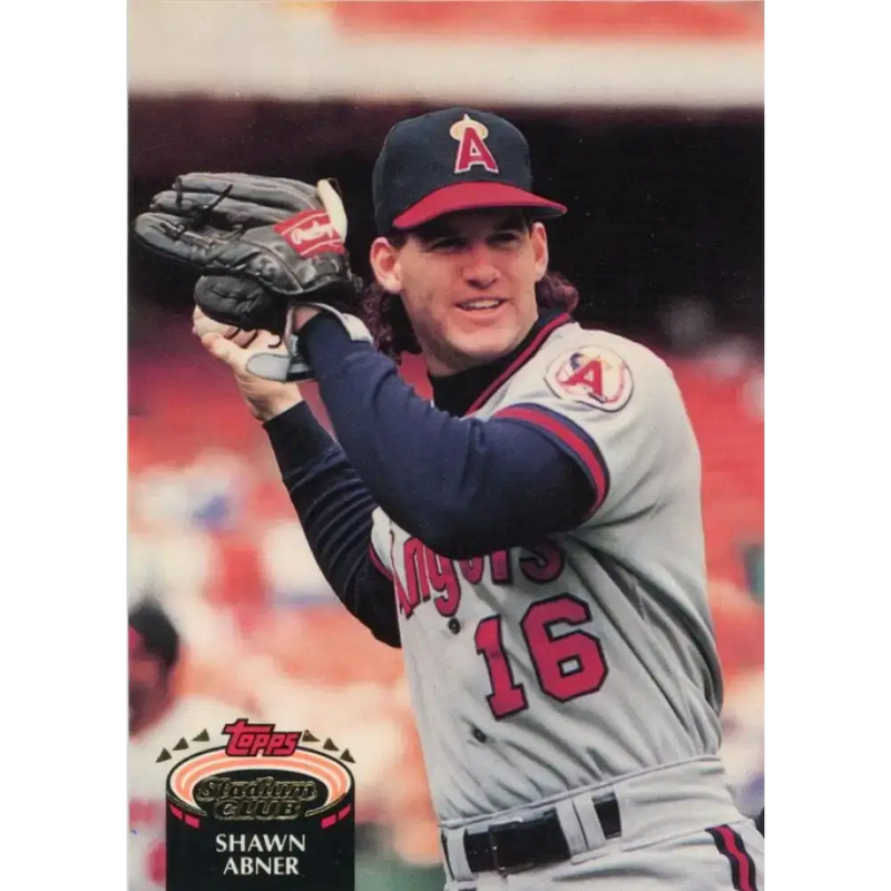 1992 Topps Stadium Club #197 Shawn Abner NM-MT California Angels Baseball Card - Baseball Card Single