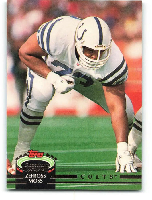 1992 Topps Stadium Club #198 Zefross Moss EX Excellent Indianapolis Colts Football Card - Football Card Single