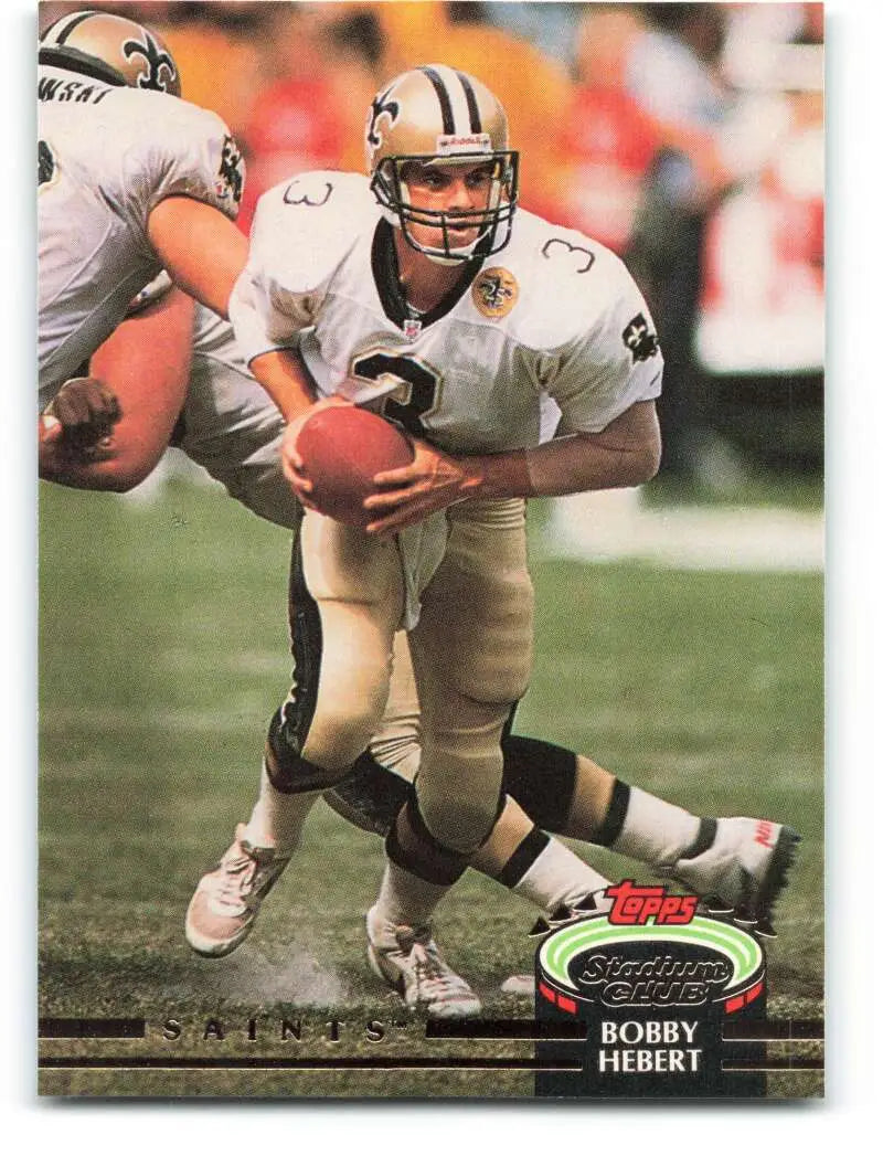 1992 Topps Stadium Club #199 Bobby Hebert EX Excellent New Orleans Saints Football Card - Football Card Single