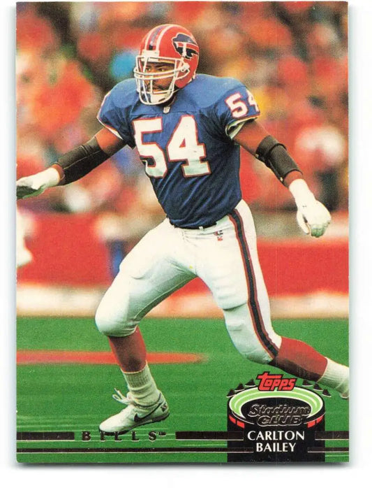 1992 Topps Stadium Club #2 Carlton Bailey EX Excellent RC Rookie Buffalo Bills Football Card - Football Card Single