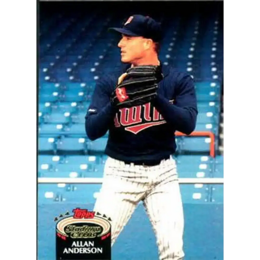 1992 Topps Stadium Club #204 Allan Anderson NM-MT Minnesota Twins Baseball Card - Baseball Card Single