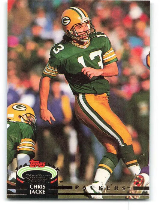 1992 Topps Stadium Club #204 Chris Jacke EX Excellent Green Bay Packers Football Card - Football Card Single