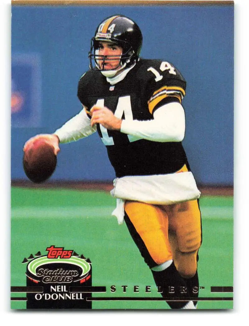1992 Topps Stadium Club #205 Neil O’Donnell EX Excellent Pittsburgh Steelers Football Card