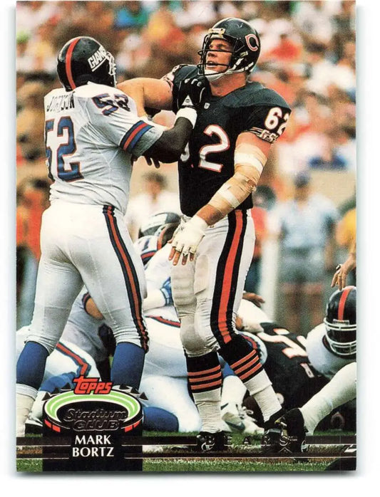 1992 Topps Stadium Club #206 Mark Bortz EX Excellent Chicago Bears Football Card