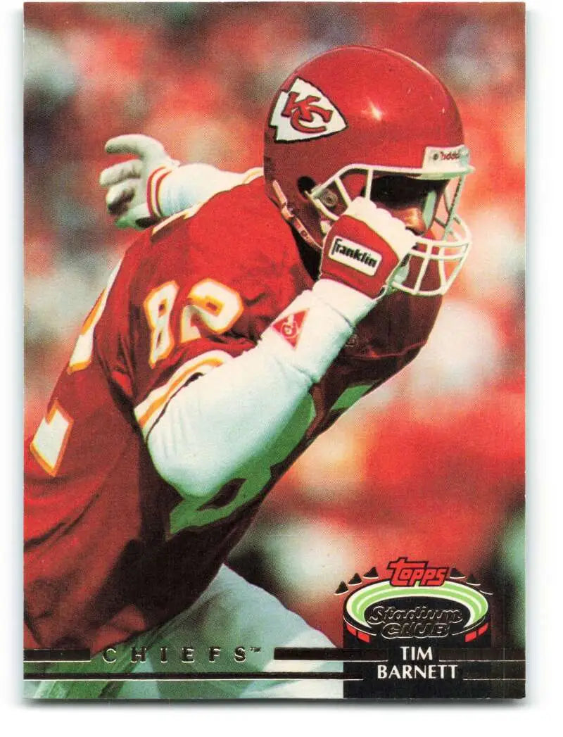 1992 Topps Stadium Club #207 Tim Barnett EX Excellent Kansas City Chiefs Football Card - Football Card Single