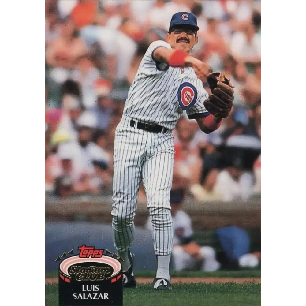 1992 Topps Stadium Club #21 Luis Salazar NM-MT Chicago Cubs Baseball Card - Baseball Card Single