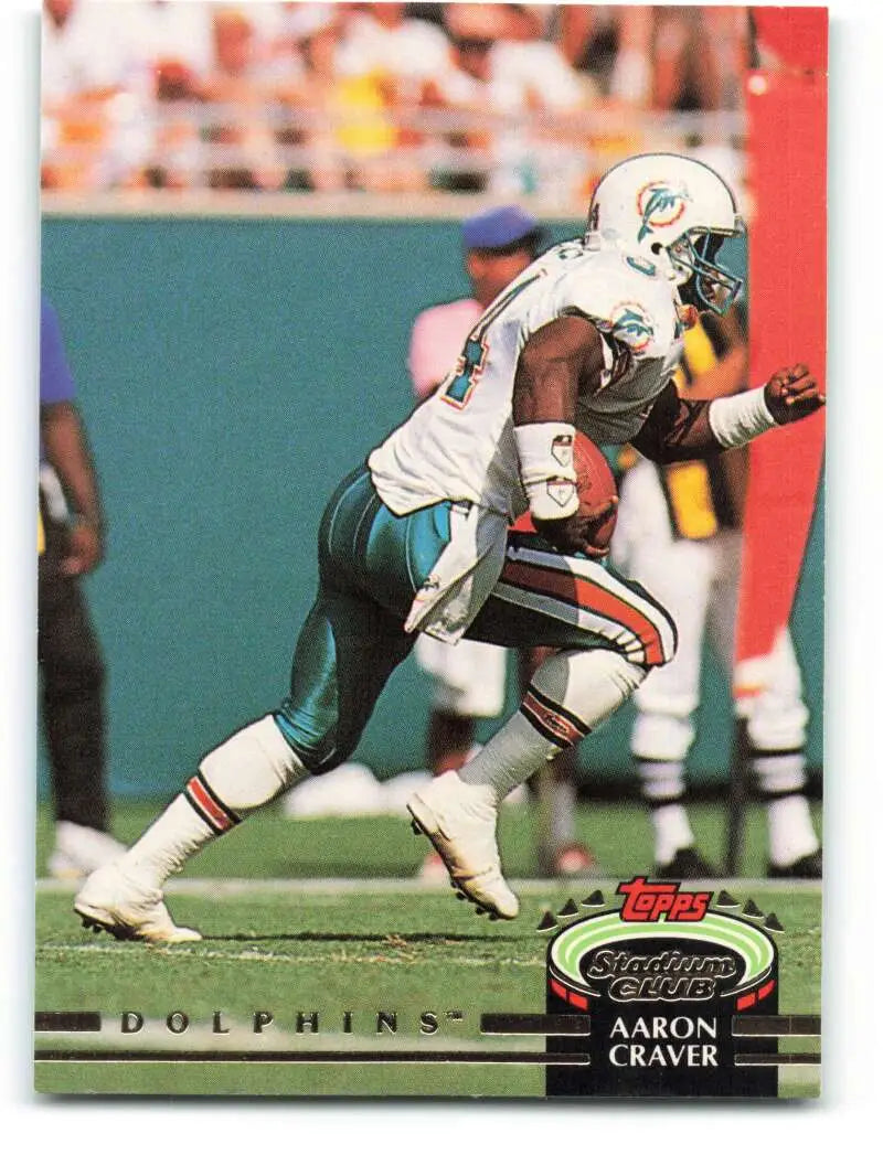 1992 Topps Stadium Club #212 Aaron Craver EX Excellent Miami Dolphins Football Card - Football Card Single
