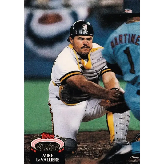 1992 Topps Stadium Club #216 Mike LaValliere NM-MT Pittsburgh Pirates Baseball Card - Baseball Card Single