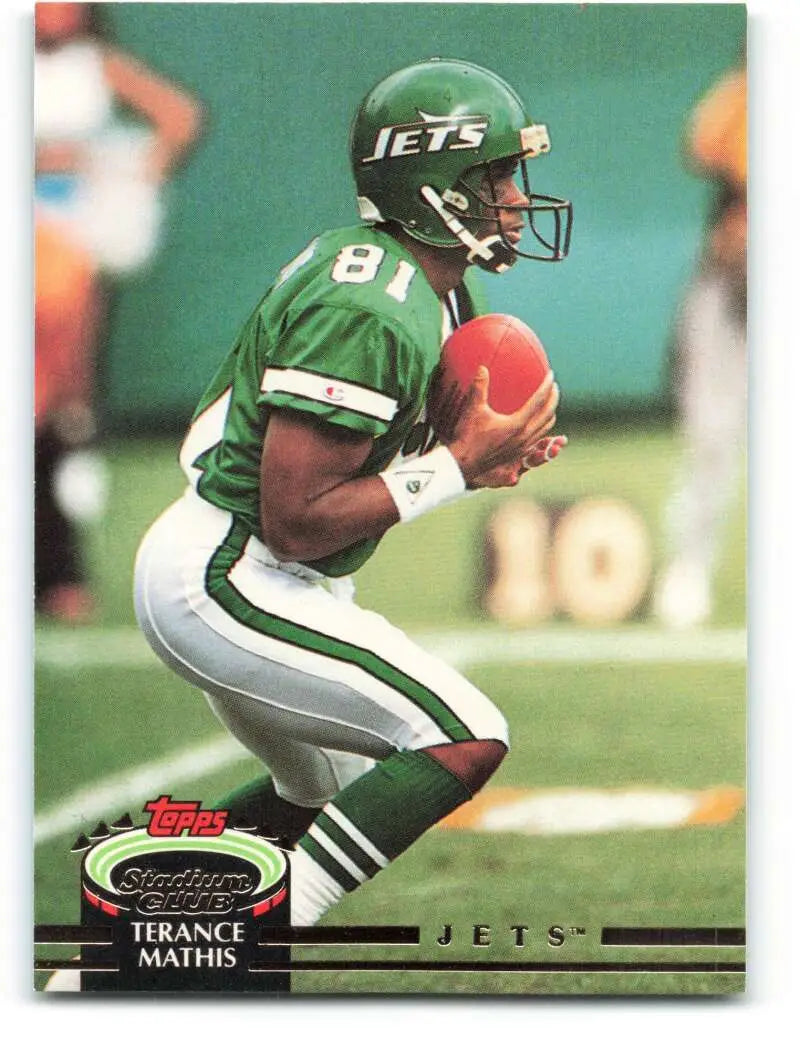1992 Topps Stadium Club #216 Terance Mathis EX Excellent New York Jets Football Card - Football Card Single