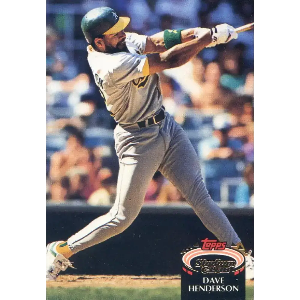 1992 Topps Stadium Club #218 Dave Henderson NM-MT Oakland Athletics Baseball Card - Baseball Card Single