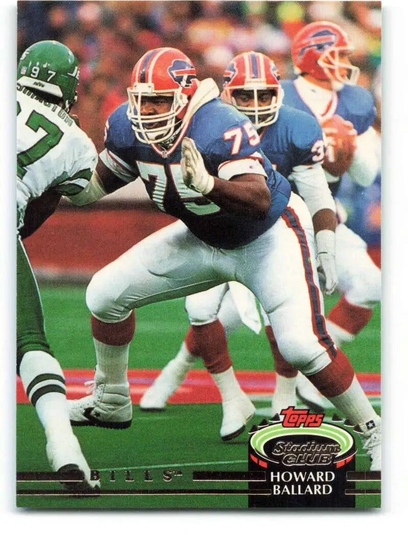 1992 Topps Stadium Club #219 Howard Ballard EX Excellent Buffalo Bills Football Card - Football Card Single