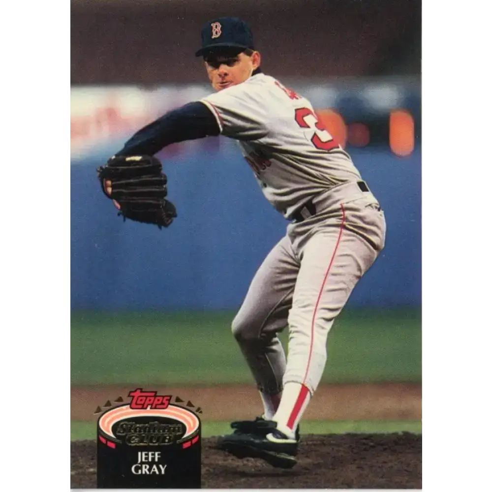 1992 Topps Stadium Club #222 Jeff Gray NM-MT Boston Red Sox Baseball Card - Baseball Card Single