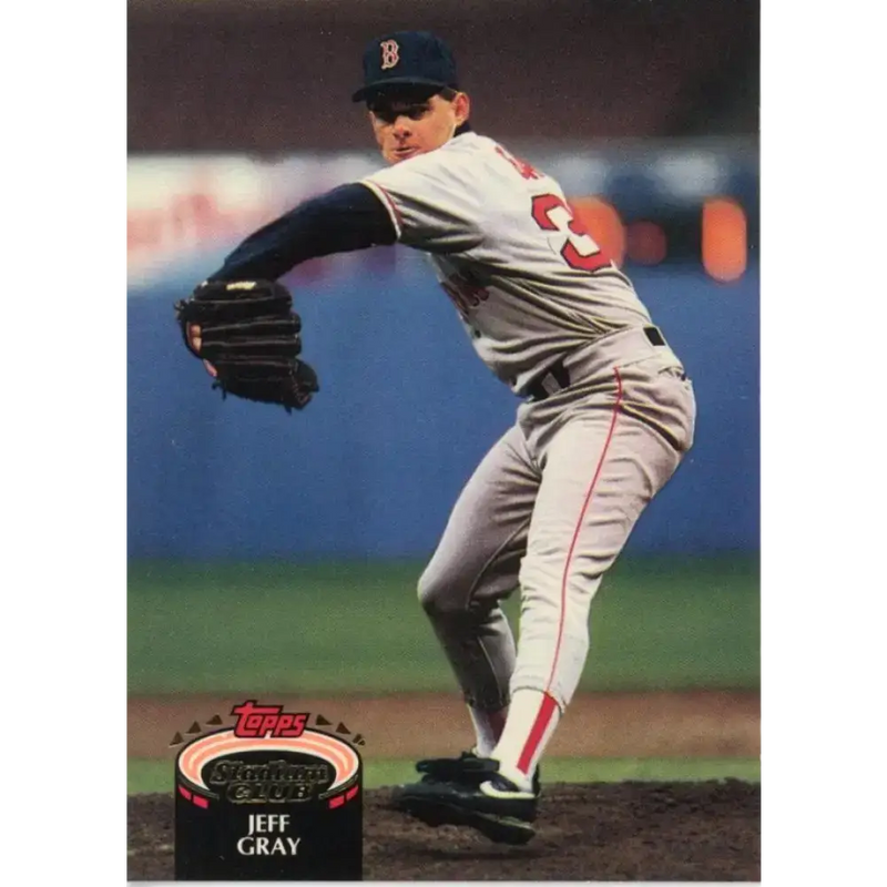 1992 Topps Stadium Club #222 Jeff Gray NM-MT Boston Red Sox Baseball Card - Baseball Card Single