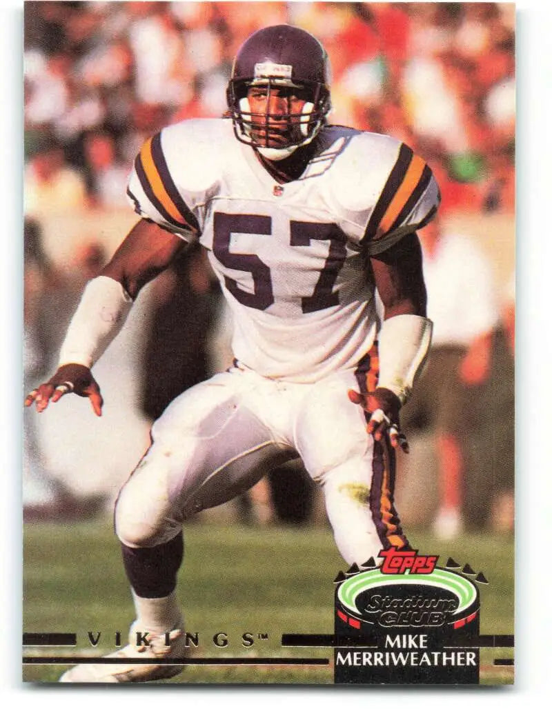 1992 Topps Stadium Club #222 Mike Merriweather EX Excellent Minnesota Vikings Football Card - Football Card Single