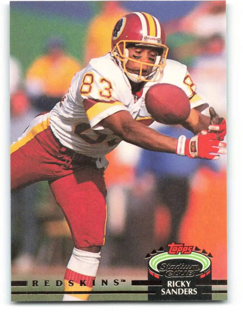 1992 Topps Stadium Club #223 Ricky Sanders EX Excellent Washington Redskins Football Card - Football Card Single