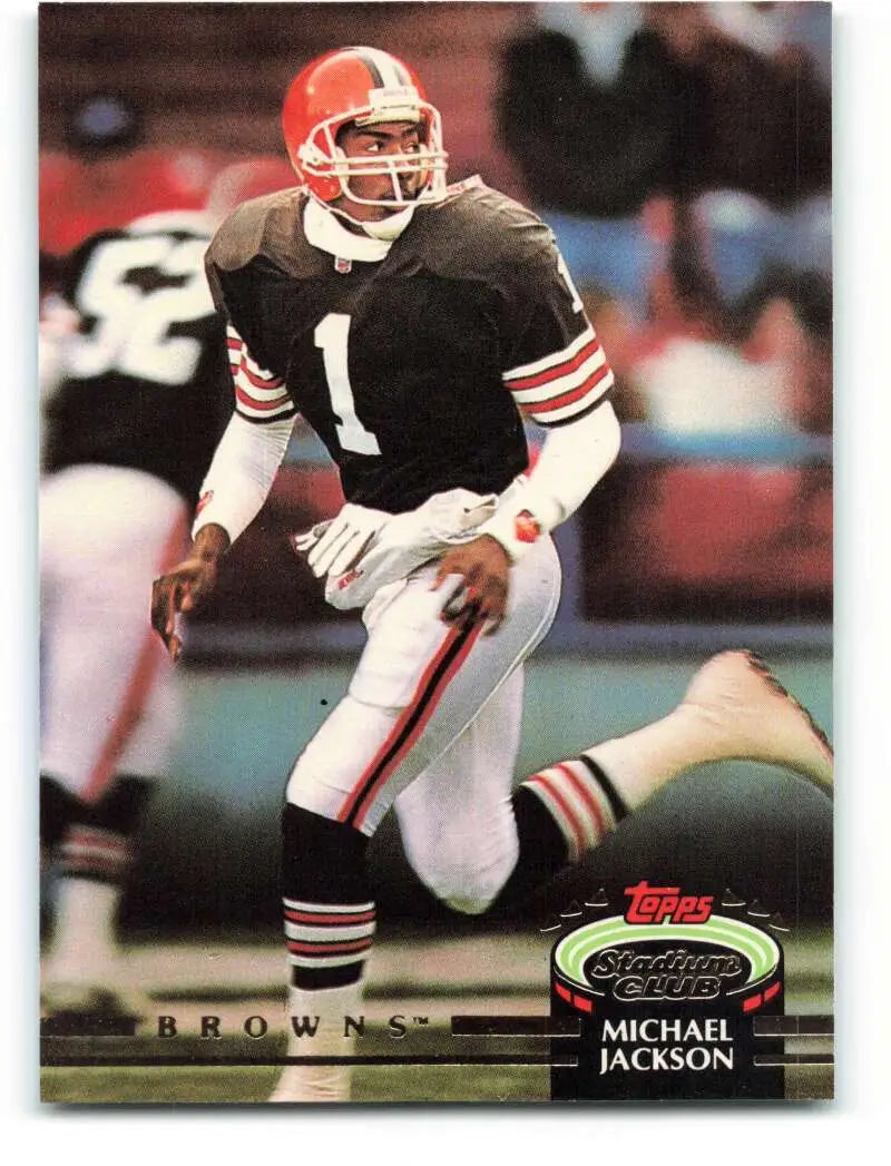 1992 Topps Stadium Club #225 Michael Jackson EX Excellent Cleveland Browns Football Card - Football Card Single