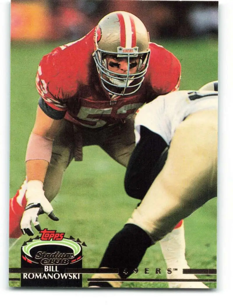 1992 Topps Stadium Club #226 Bill Romanowski EX Excellent San Francisco 49ers Football Card - Football Card Single