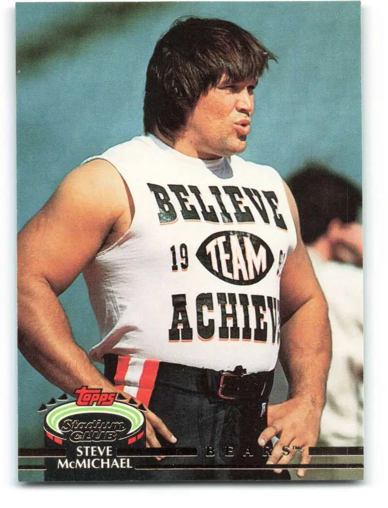 1992 Topps Stadium Club #227 Steve McMichael EX Excellent Chicago Bears Football Card - Football Card Single