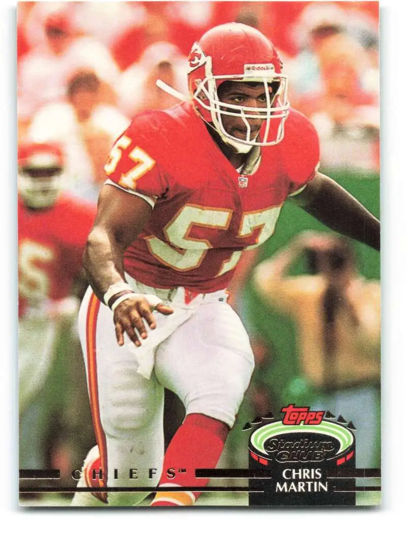 1992 Topps Stadium Club #228 Chris Martin EX Excellent Kansas City Chiefs Football Card - Football Card Single