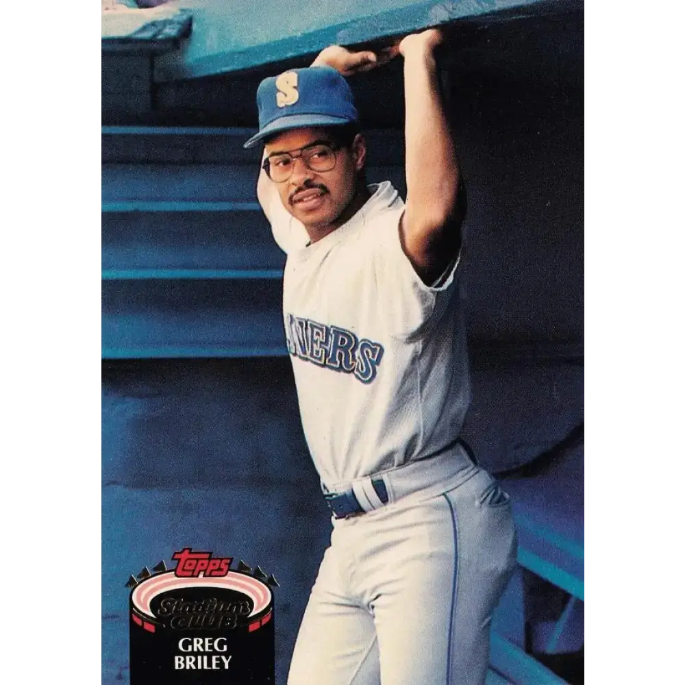 1992 Topps Stadium Club #228 Greg Briley NM-MT Seattle Mariners Baseball Card - Baseball Card Single
