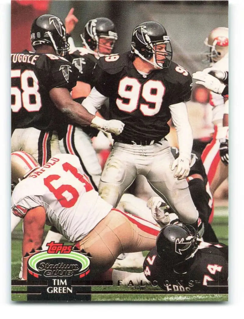 1992 Topps Stadium Club #229 Tim Green EX Excellent Atlanta Falcons Football Card - Football Card Single